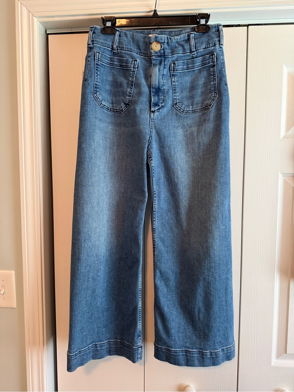 Maeve “The Colette” Medium Blue Cropped Wide-Leg Jeans sz 29 - Picture 4 of 12